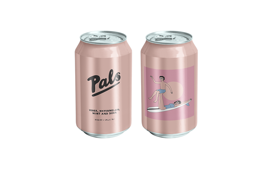 Pals Watermelon Vodka Mint Soda 10 Pack Can 330ml 1 0010875
