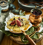 Baked Blue Cheese With Fig & Port Compote