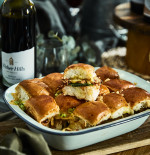 Saucy Pulled Pork & Mozzarella Sliders