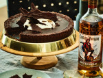 Dark Chocolate Tart with Spiced Rum Cream