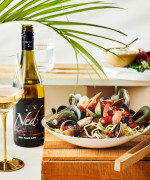 SEAFOOD LINGUINE WITH CHERRY TOMATOES & CHILLI OIL