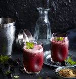 Dark Berry and Fresh Mint Spritzer