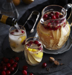 Winter Sangria with Pear and Cranberries