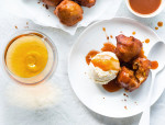 Apple Fritters with Brandy Caramel 