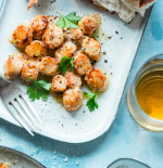 Whisky Crème Fraîche Scallops 