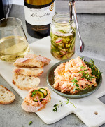 Smoked Fish Pâté with Cucumber Pickles  