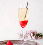 Strawberry and Rhubarb Bellini